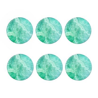 Teal Marble Print Coaster Set