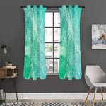 Teal Marble Print Curtain