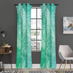 Teal Marble Print Curtain