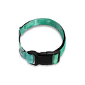 Teal Marble Print Dog Collar