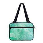 Teal Marble Print Double Strap Bible Bag