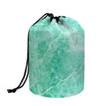 Teal Marble Print Drawstring Makeup Bag