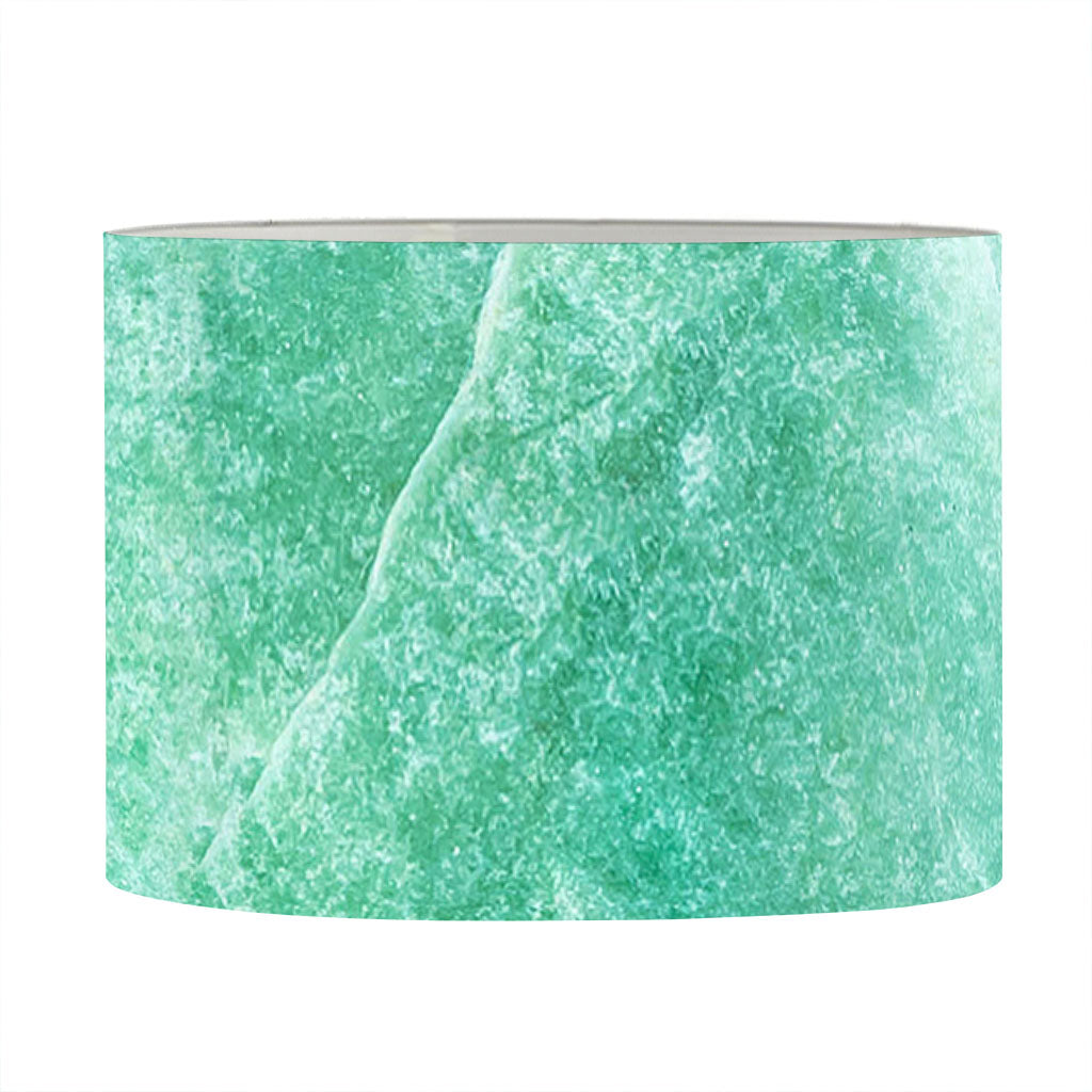 Teal Marble Print Drum Lamp Shade