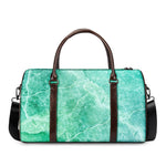Teal Marble Print Duffle Bag