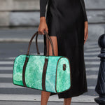 Teal Marble Print Duffle Bag
