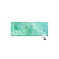 Teal Marble Print Extended Mouse Pad