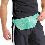 Teal Marble Print Fanny Pack