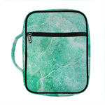 Teal Marble Print Front Pocket Bible Bag