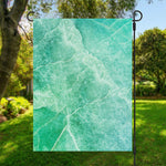 Teal Marble Print Garden Flag