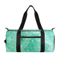 Teal Marble Print Gym Bag