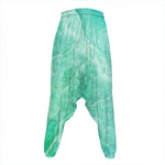 Teal Marble Print Hammer Pants