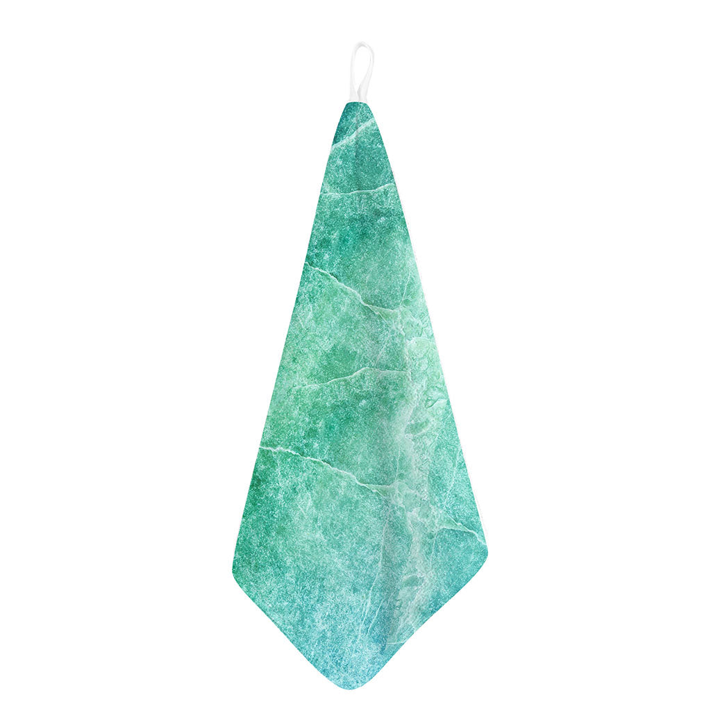 Teal Marble Print Hand Towel