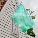 Teal Marble Print House Flag