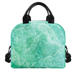 Teal Marble Print Insulated Lunch Bag
