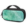 Teal Marble Print Portable Cooler Travel Case