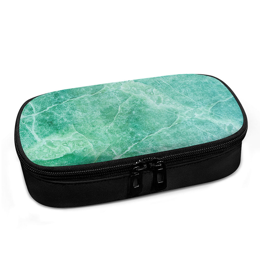 Teal Marble Print Insulin Cooler Travel Case
