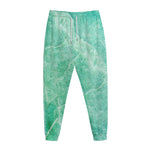 Teal Marble Print Jogger Pants