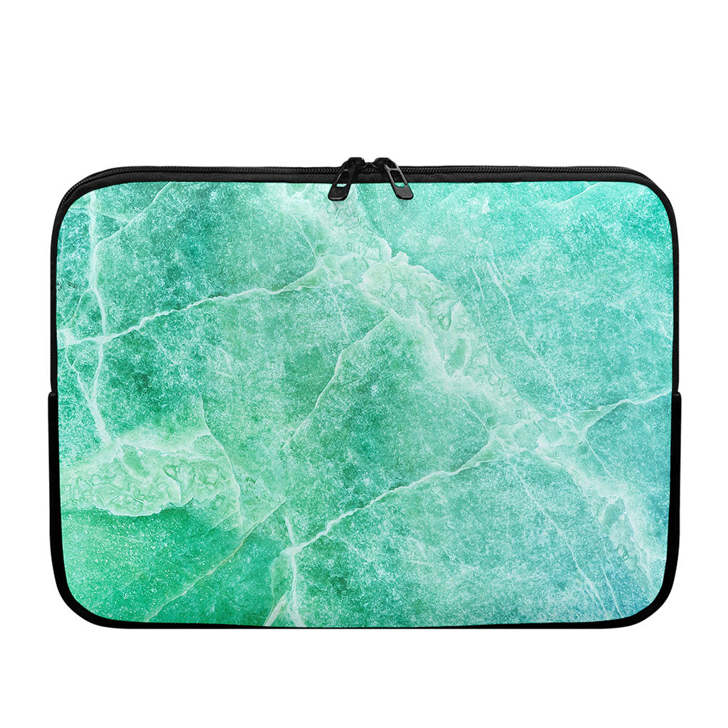 Teal Marble Print Laptop Sleeve