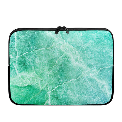 Teal Marble Print Laptop Sleeve