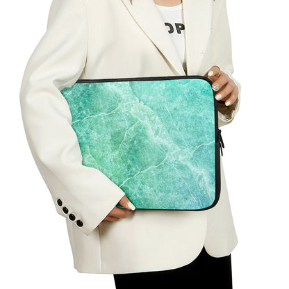 Teal Marble Print Laptop Sleeve