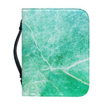 Teal Marble Print Leather Bible Cover
