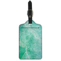Teal Marble Print Luggage Tag