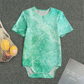 Teal Marble Print Men's Bodysuit