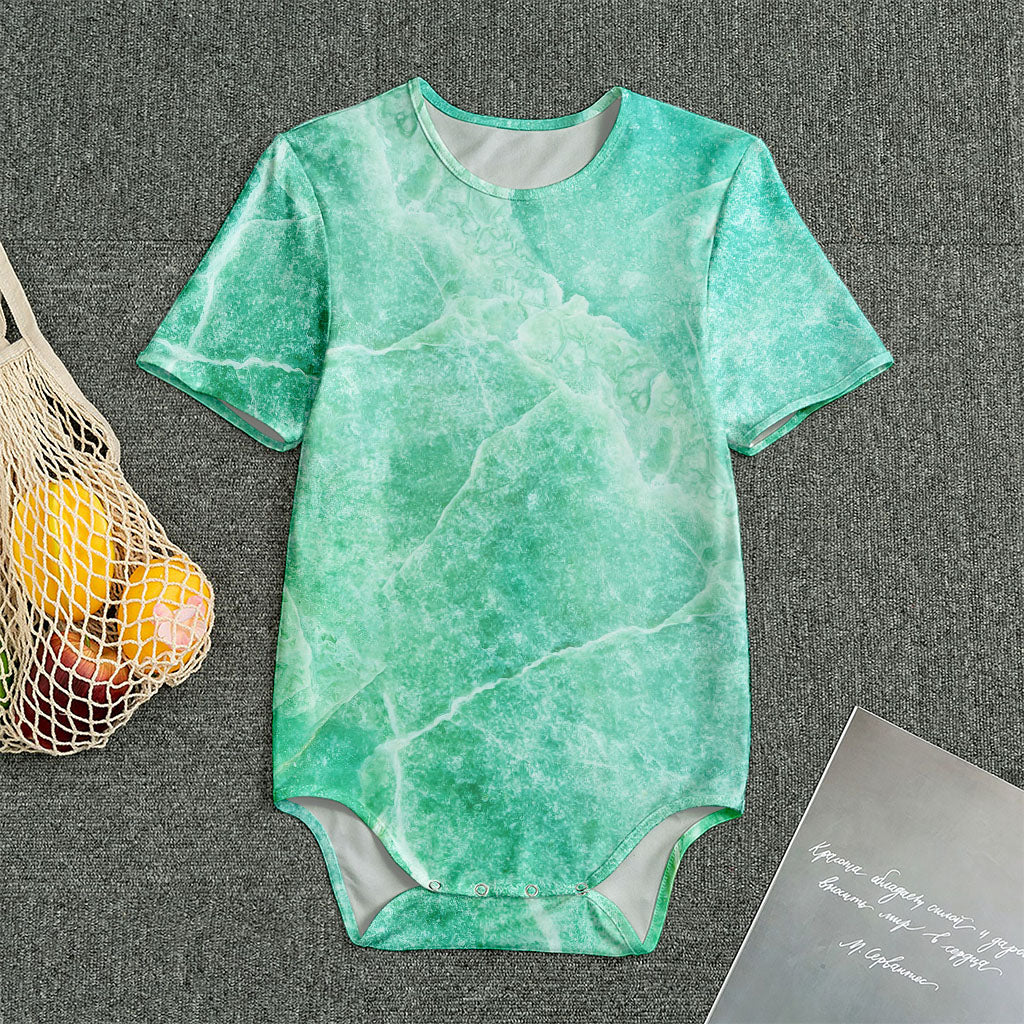 Teal Marble Print Men's Bodysuit