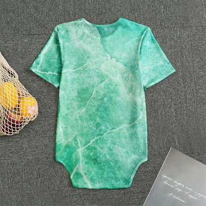 Teal Marble Print Men's Bodysuit
