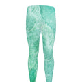 Teal Marble Print Men's Leggings