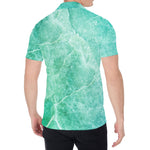 Teal Marble Print Men's Shirt