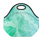 Teal Marble Print Neoprene Lunch Bag