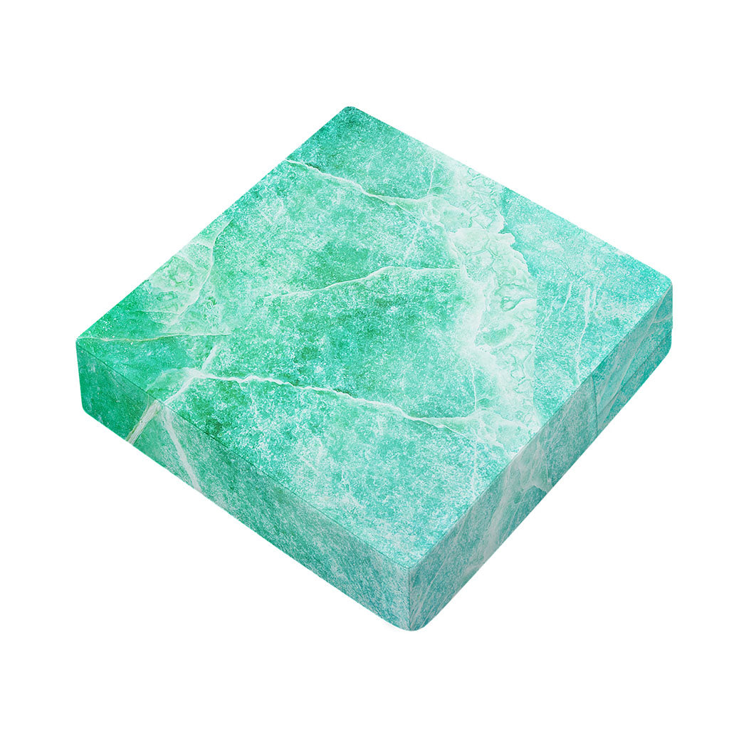 Teal Marble Print Outdoor Seat Cushion Cover