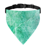 Teal Marble Print Over The Collar Dog Bandana