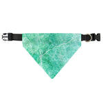 Teal Marble Print Over The Collar Dog Bandana