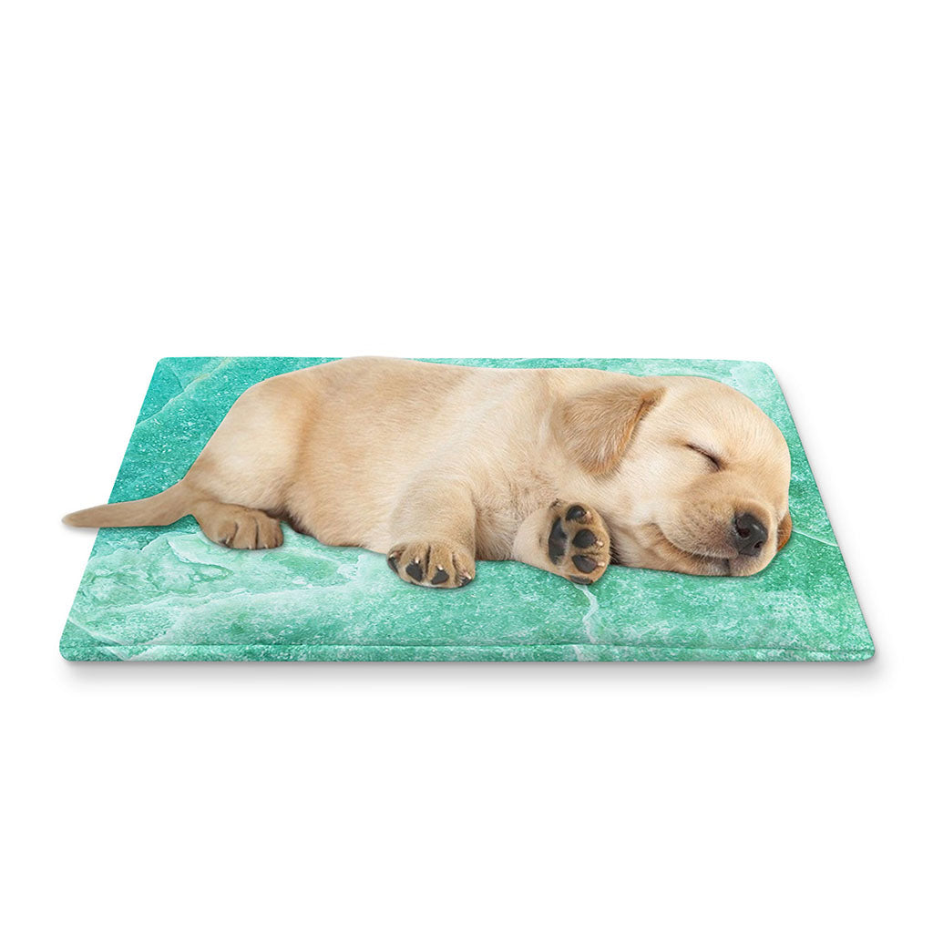 Teal Marble Print Pet Cooling Mat Cover