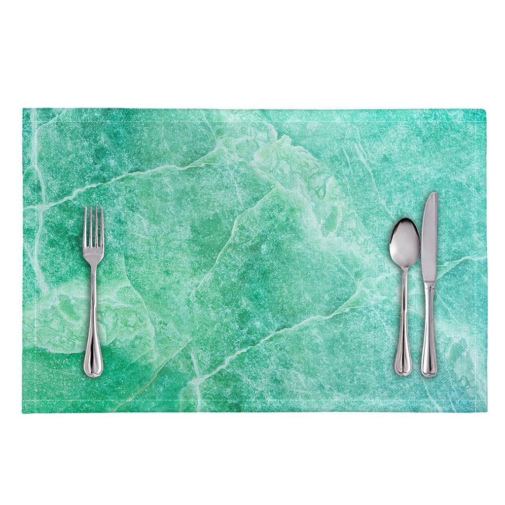 Teal Marble Print Placemat