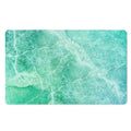 Teal Marble Print Polyester Doormat