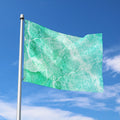 Teal Marble Print Polyester Flag