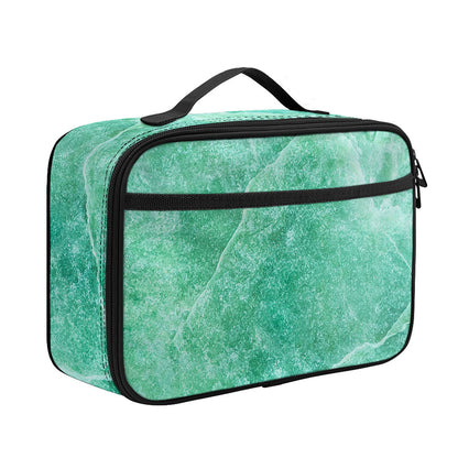 Teal Marble Print Portable Lunch Bag