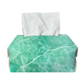 Teal Marble Print Rectangle Tissue Box Cover
