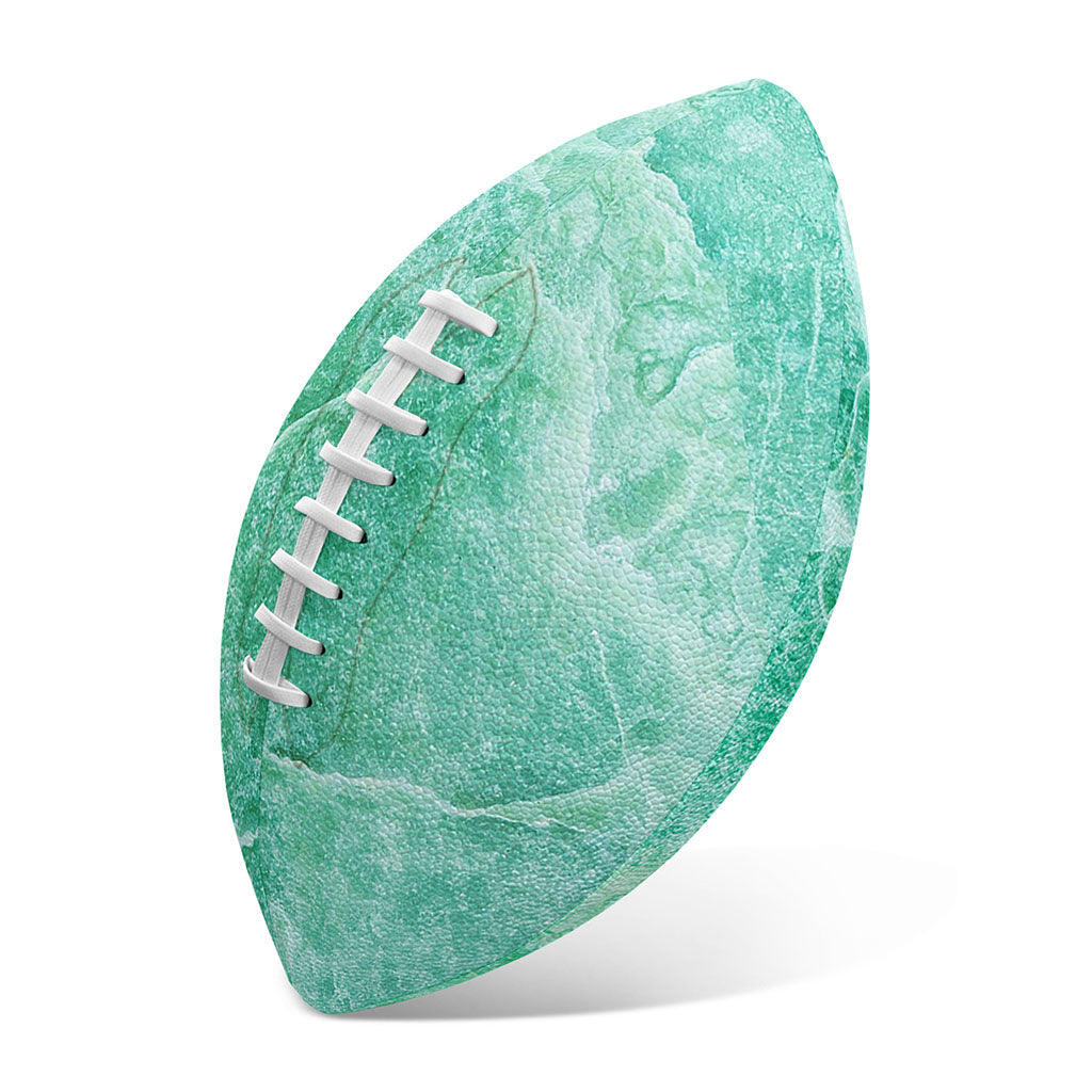 Teal Marble Print Rugby Ball