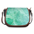 Teal Marble Print Saddle Bag