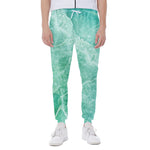 Teal Marble Print Scuba Joggers