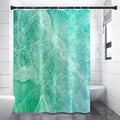 Teal Marble Print Shower Curtain