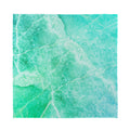 Teal Marble Print Silk Bandana