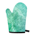 Teal Marble Print Single Oven Mitt