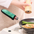 Teal Marble Print Skillet Handle Cover