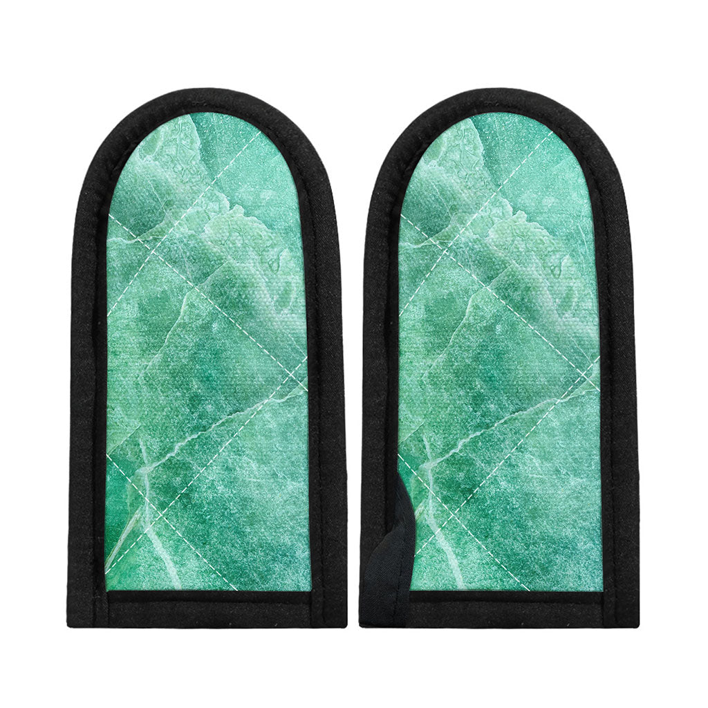 Teal Marble Print Skillet Handle Cover