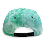 Teal Marble Print Snapback Cap